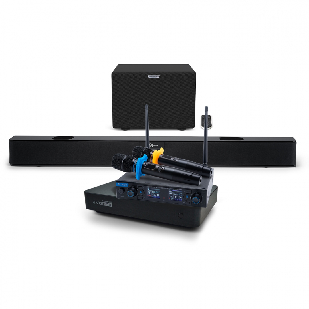 Hi-End караоке-система EVOBOX Premium + EvoSoundBar (саундбар с караоке) в Буйнакске