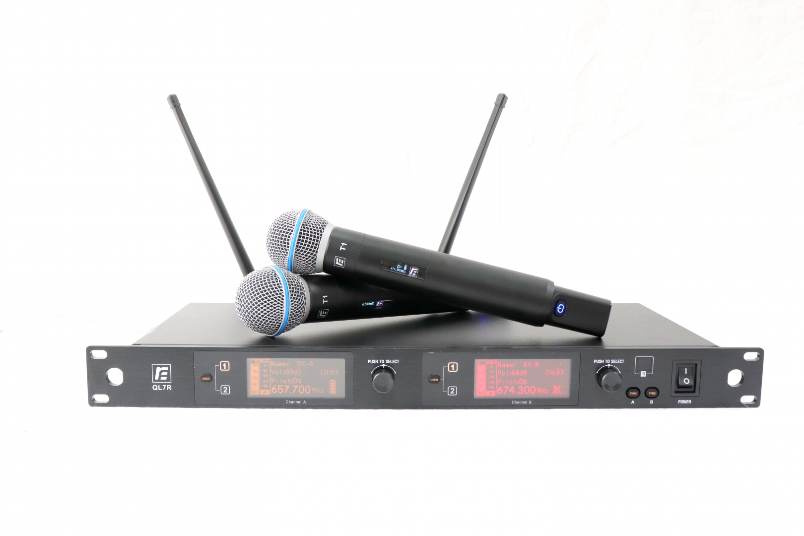 RFIntell QL7R/T1-B 720,500-754,000 МГц 2-канальная радиосистема с 2-мя ручными микрофонами в Буйнакске