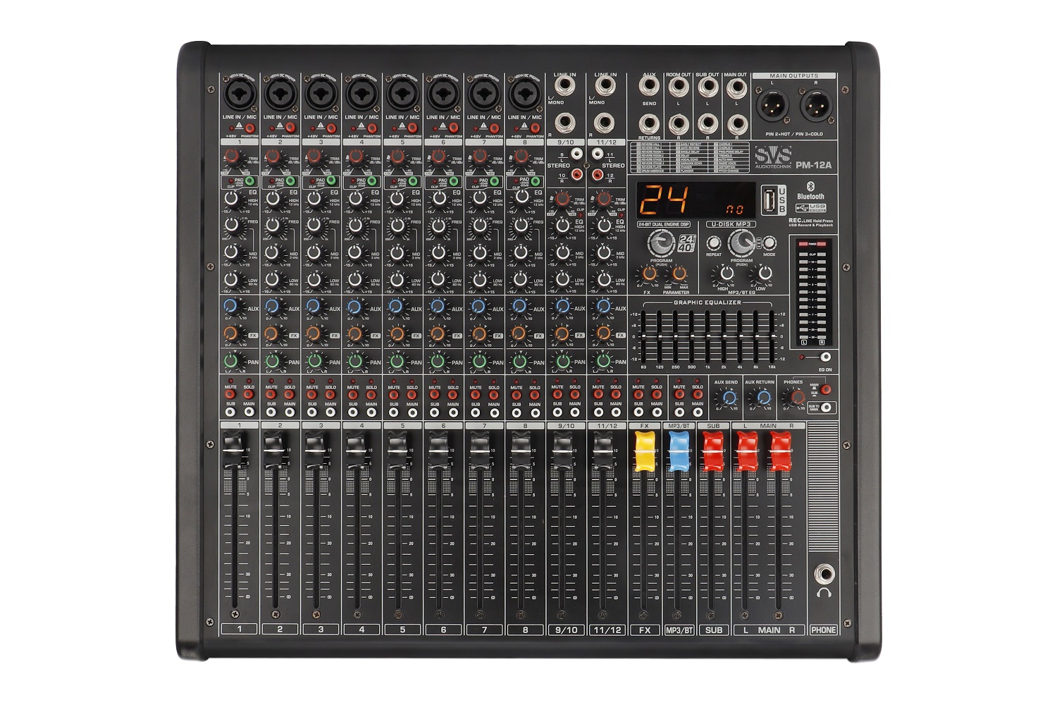 SVS Audiotechnik mixers PM-12A Активный аналоговый микшерный пульт, 12-канальный в Буйнакске
